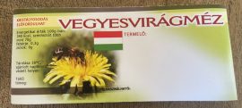 Mézes üveg címke Mézes üveg címke